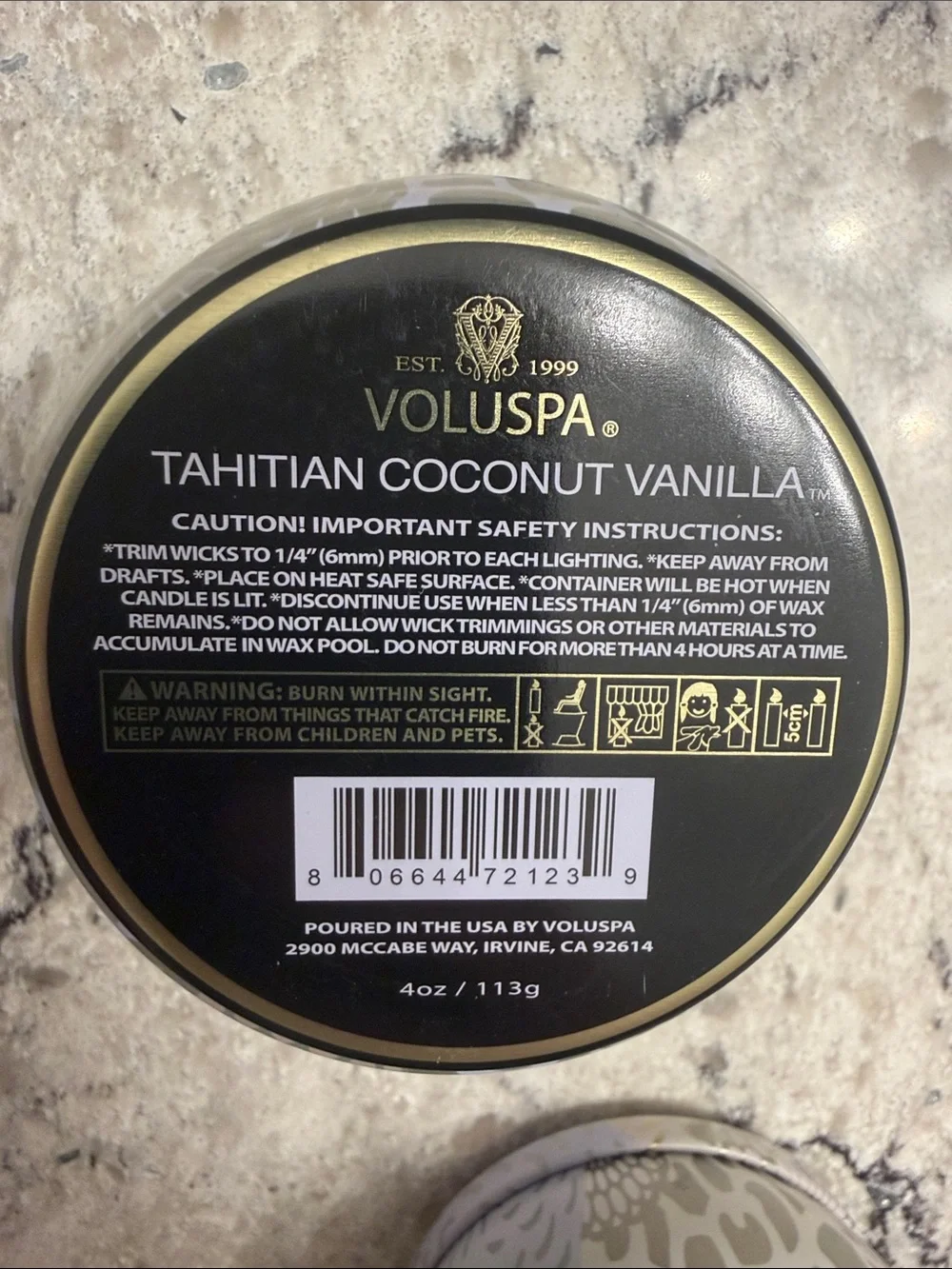 Voluspa Tin Candle Duo - Tahitian Coconut Vanilla & Santal Vanille